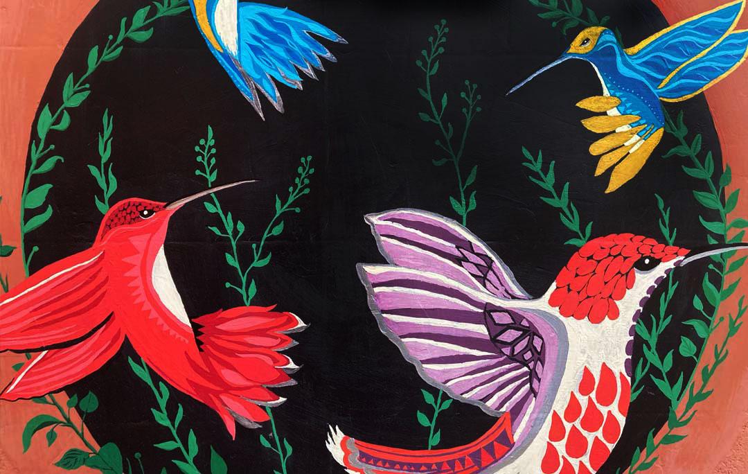 Hummingbird mural